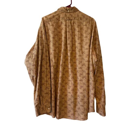 Ralph Lauren Vintage Equestrian Jumper Horse Brown XXL Button Down Shirt Mens - Picture 2 of 6
